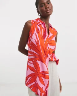 Dipped Back Sleeveless Shirt