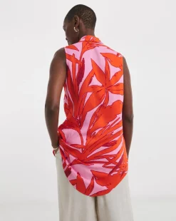 Dipped Back Sleeveless Shirt