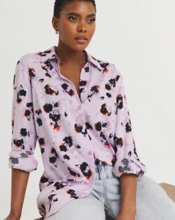 Dipped Back Viscose Shirt