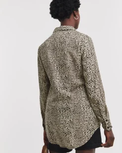 Dipped Back Viscose Shirt