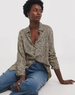 Dipped Back Viscose Shirt