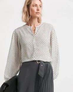 Dobby Long Sleeve Blouse