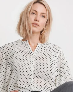 Dobby Long Sleeve Blouse