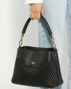 Dune Woven Top Handle Shoulder Bag