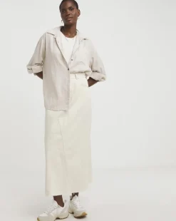 Ecru A Line Maxi Skirt