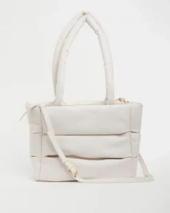 Ecru Soft Volume Padded Tote Bag