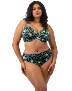 Elomi Jungle Bay Mid Rise Bikini Brief Olive