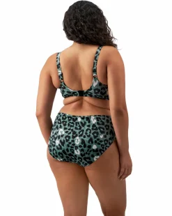 Elomi Jungle Bay Plunge Wired Bikini Top Olive