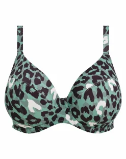 Elomi Jungle Bay Plunge Wired Bikini Top Olive