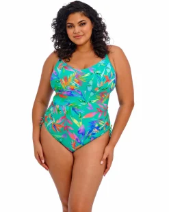 Elomi Toyama Tides Non Wired Adjustable Leg Swimsuit Jade