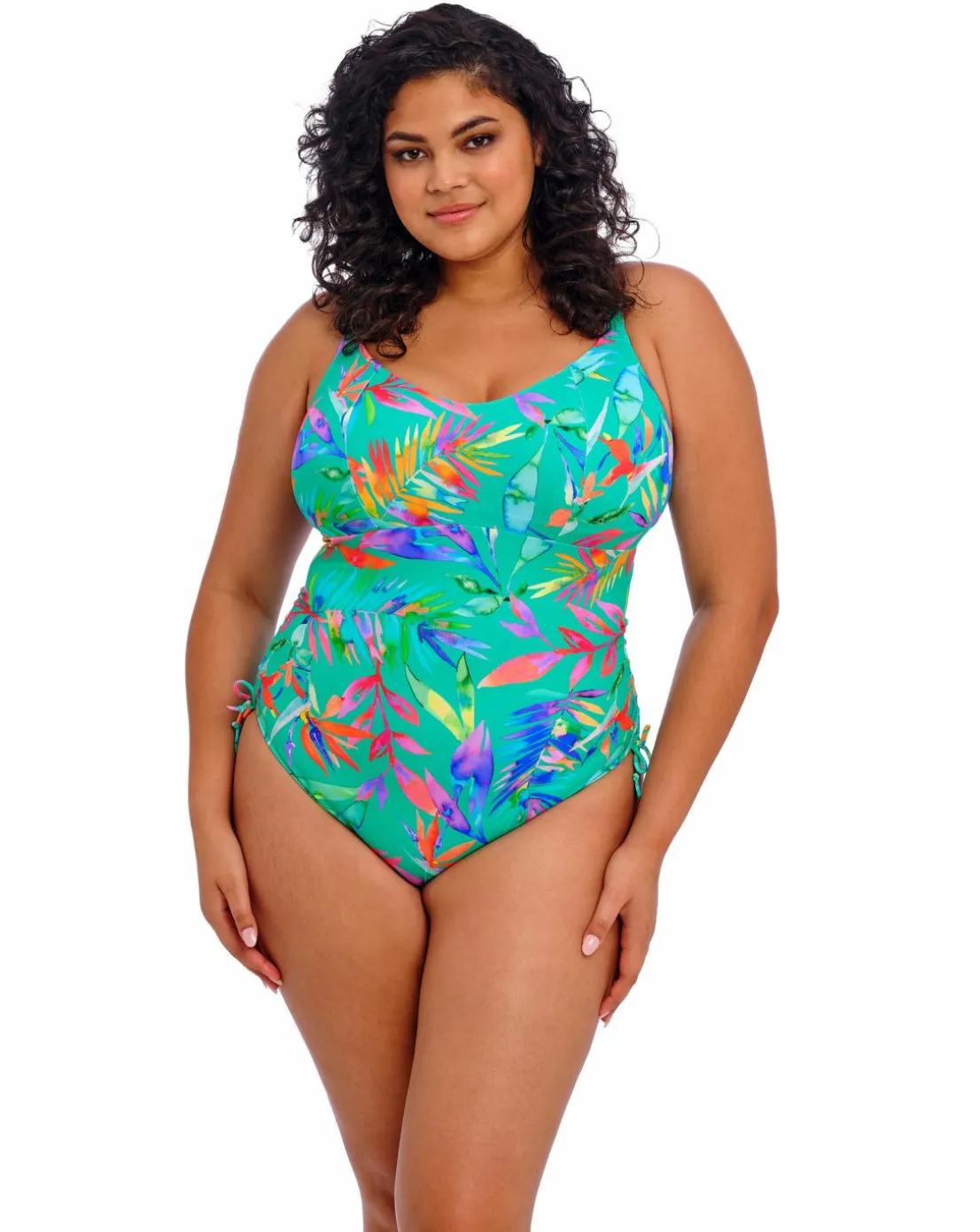 Elomi Toyama Tides Non Wired Adjustable Leg Swimsuit Jade