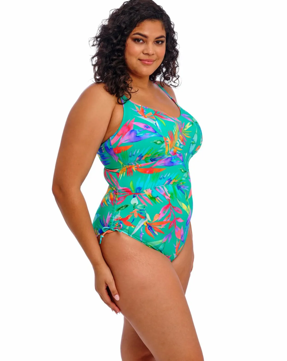 Elomi Toyama Tides Non Wired Adjustable Leg Swimsuit Jade
