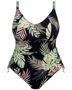 Elomi Tropical Retreat Non Wired Plunge Swimsuit Black