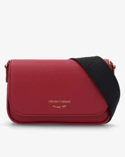 Emporio Armani Burgundy Cross-Body Bag