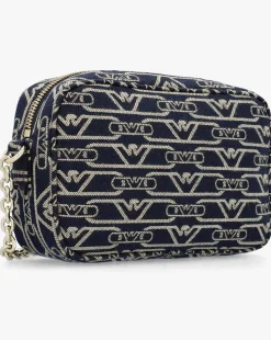 Emporio Armani Canvas Jacquard Navy Denim Camera Bag