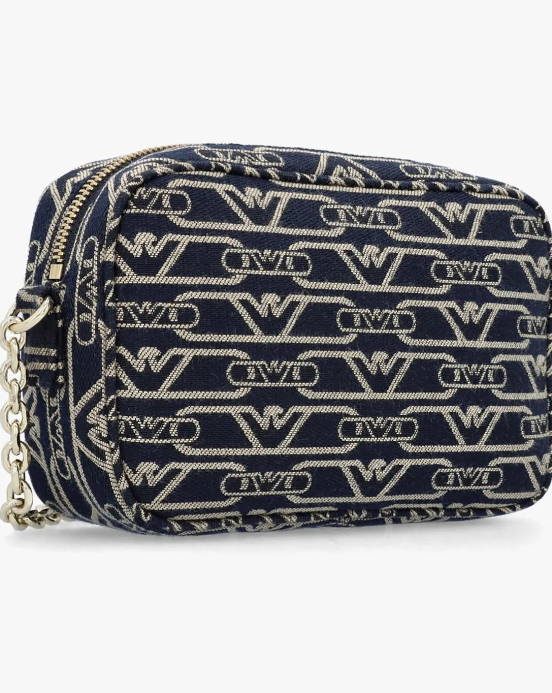 Emporio Armani Canvas Jacquard Navy Denim Camera Bag