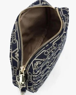 Emporio Armani Canvas Jacquard Navy Denim Camera Bag