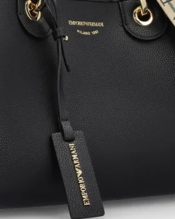 Emporio Armani Myea Black Shopper Bag With Pouch