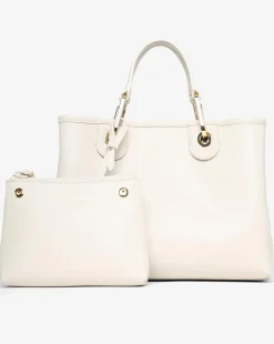 Emporio Armani Myea Cream Shopper Bag With Pouch