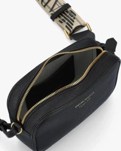 Emporio Armani Piped Black & Silver Camera Bag