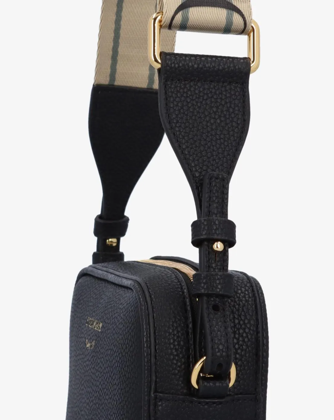 Emporio Armani Piped Black & Silver Camera Bag