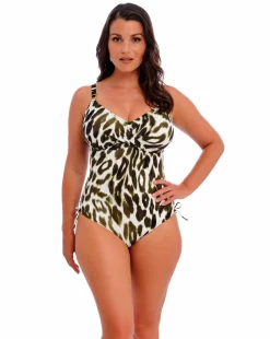 Fantasie Cabo Verde Twist Front V Neck Adjustable Leg Swimsuit Cactus