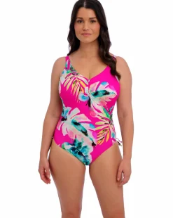 Fantasie Carabelita V Neck Wired Adjustable Leg Swimsuit Peony