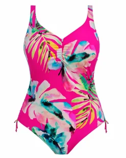 Fantasie Carabelita V Neck Wired Adjustable Leg Swimsuit Peony