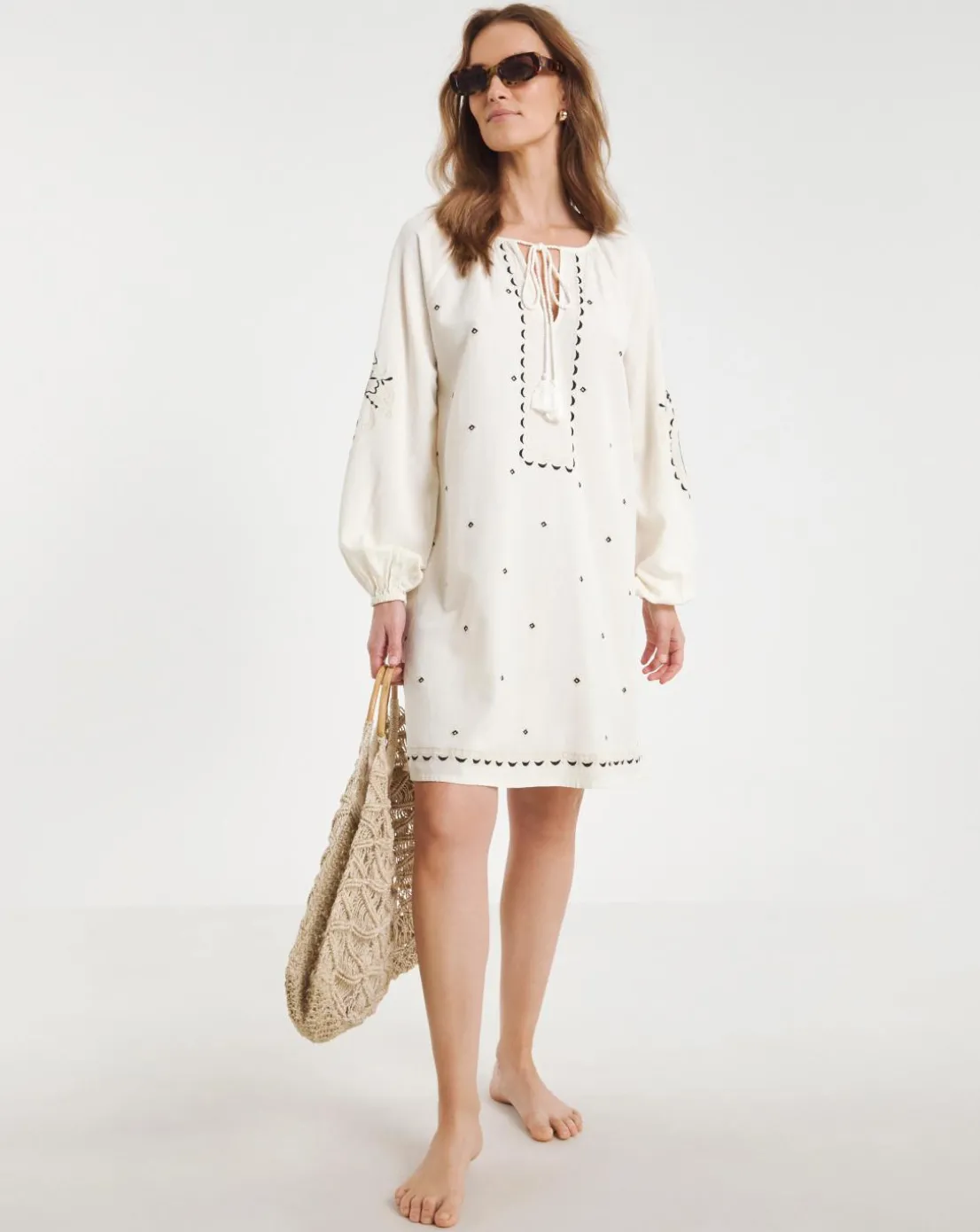 Figleaves Embroidered Beach Kaftan