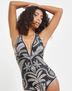 Figleaves Frida Halter Swimsuit Longer Length