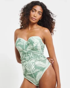 Figleaves Frida Underwired Bandeau Swimsuit Longer Length