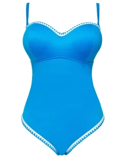 Figleaves Frida Underwired Bandeau Swimsuit Longer Length