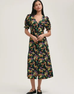 Finery London Floral Button Up Dress