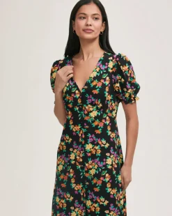 Finery London Floral Button Up Dress