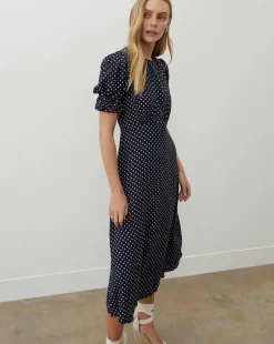 Finery London Polka Dot Midi Dress
