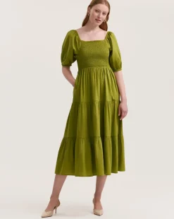 Finery London Puff Sleeve Dress