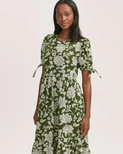 Finery London Tie Sleeve Dress