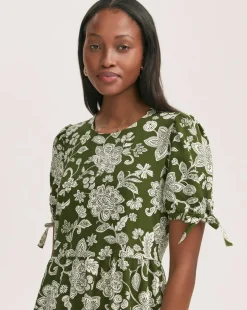 Finery London Tie Sleeve Dress