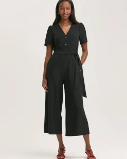 Finery London Tie Waist Culotte Jumpsuit