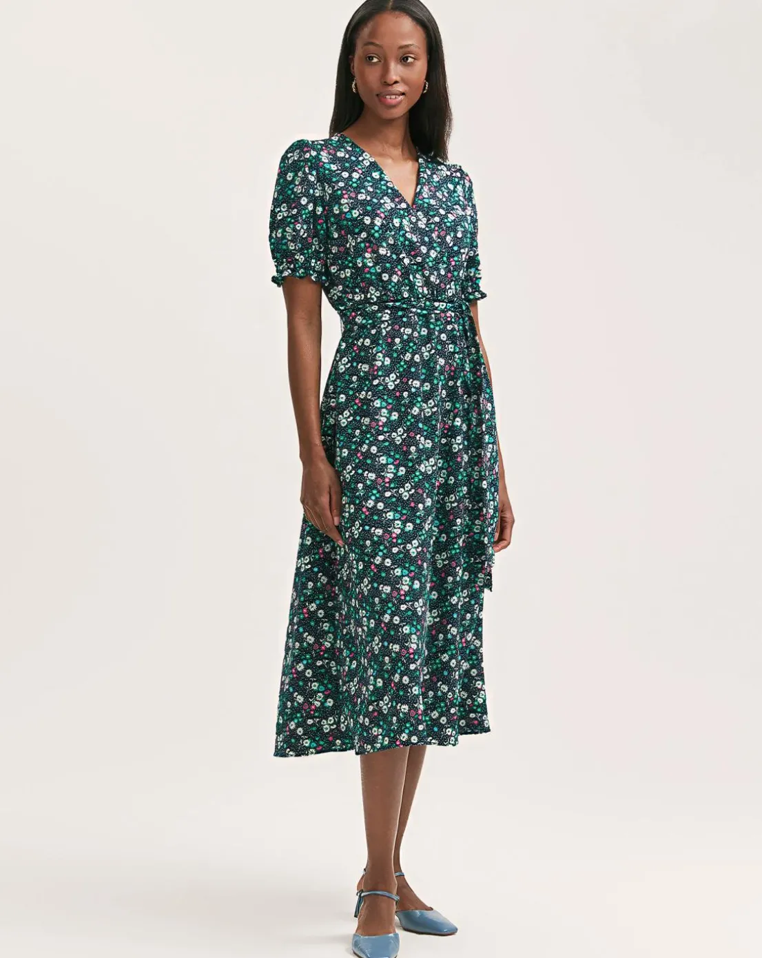 Finery London Tie Waist Dress