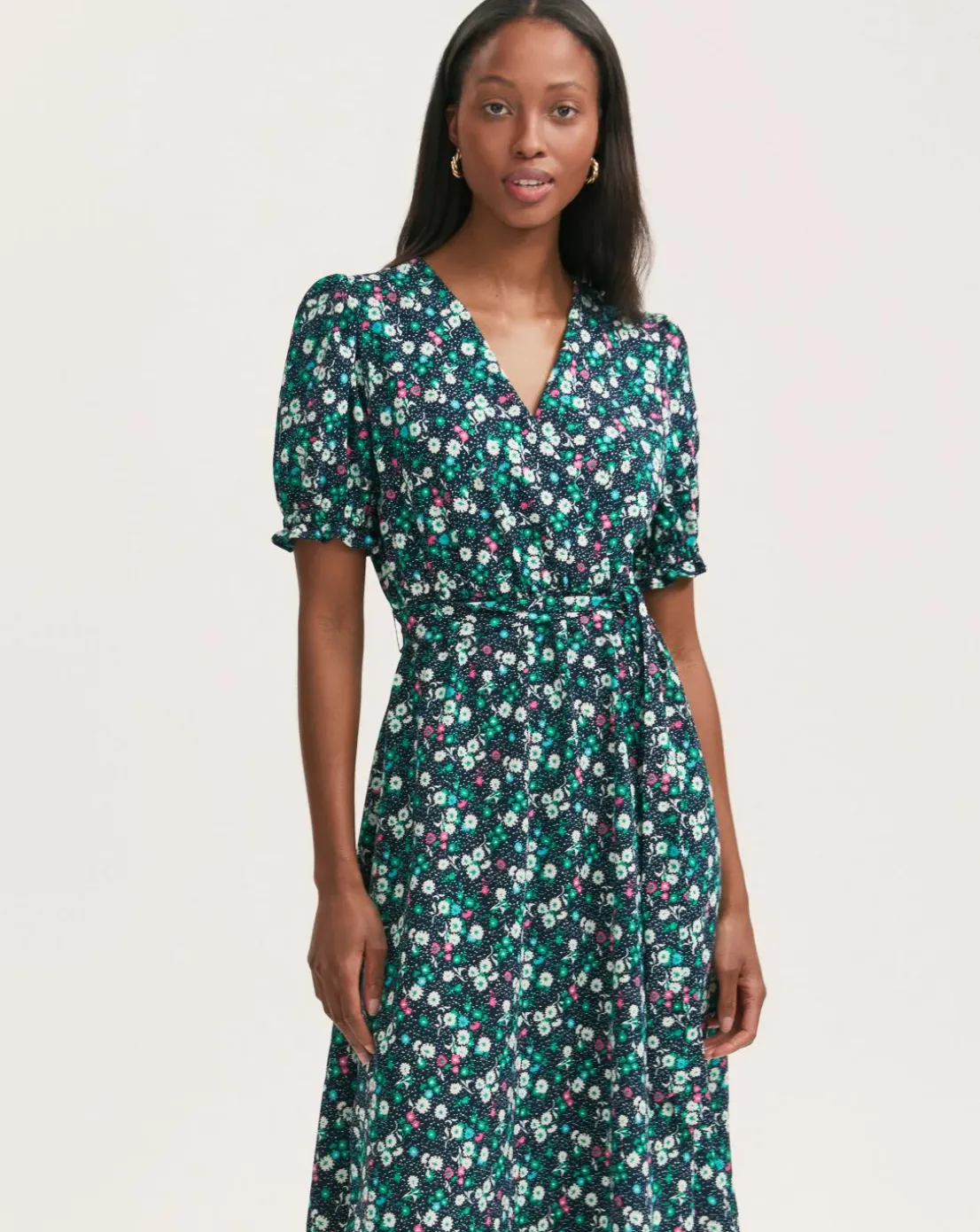 Finery London Tie Waist Dress