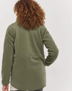 Fleece Longline Zip Through Jacket