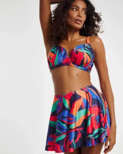 Floral Bikini Swim Skirt