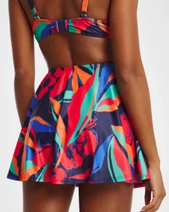 Floral Bikini Swim Skirt