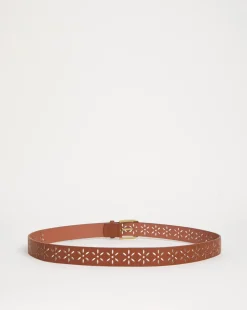 Flower Laser Cut Jean Belt