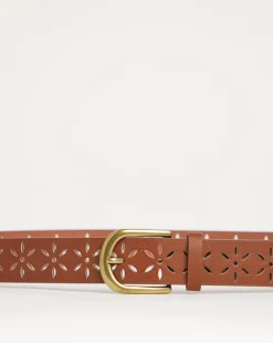 Flower Laser Cut Jean Belt