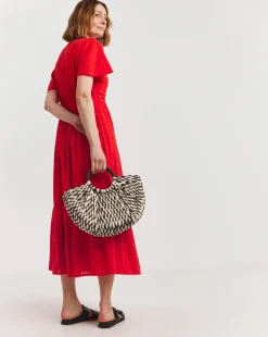 Flutter Sleeve Crochet Maxi Dress