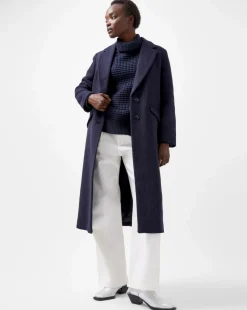 French Connection Arlana Pin Stripe Coat