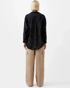 French Connection Zebra Devore Popover