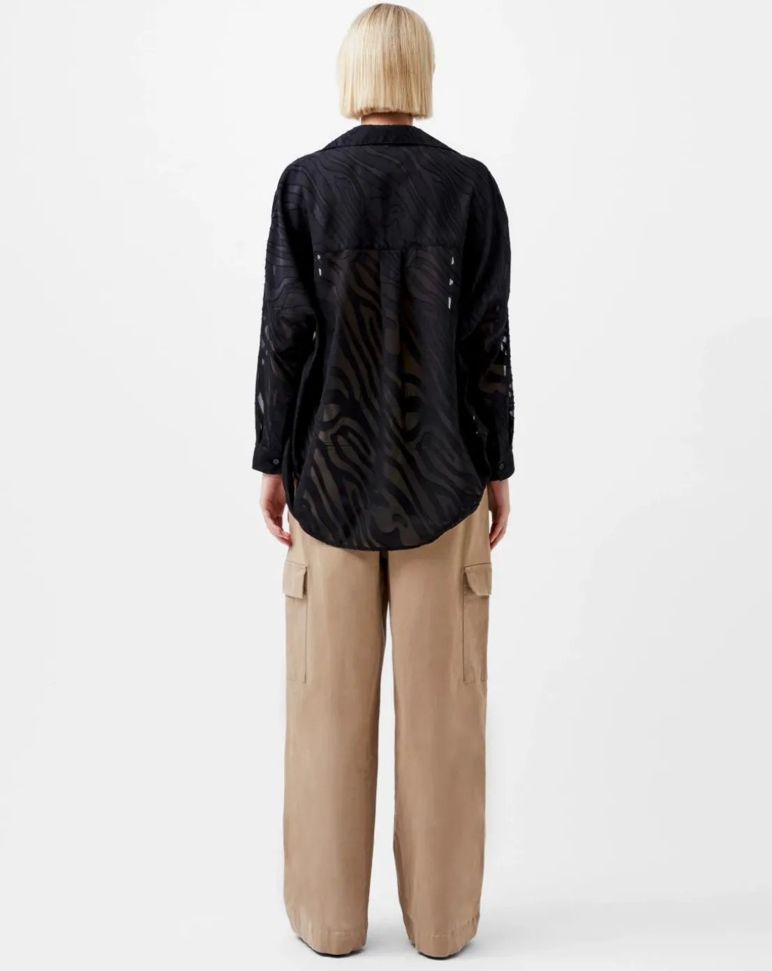 French Connection Zebra Devore Popover